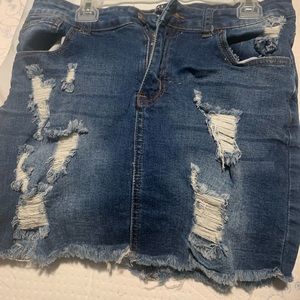Blue jean skirt